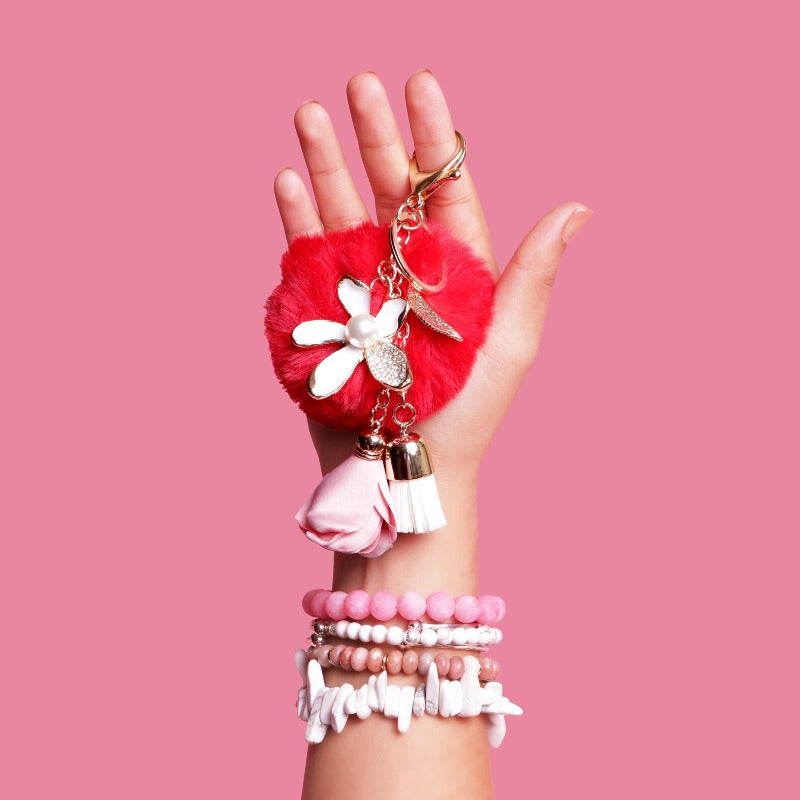 Red Pom Handbag Charm | Pretty Fab Things