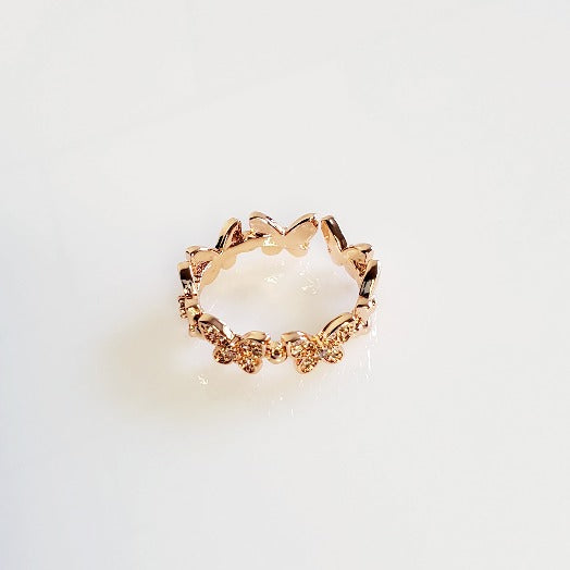 Rose Gold Adjustable Butterfly Ring | Pretty Fab Things