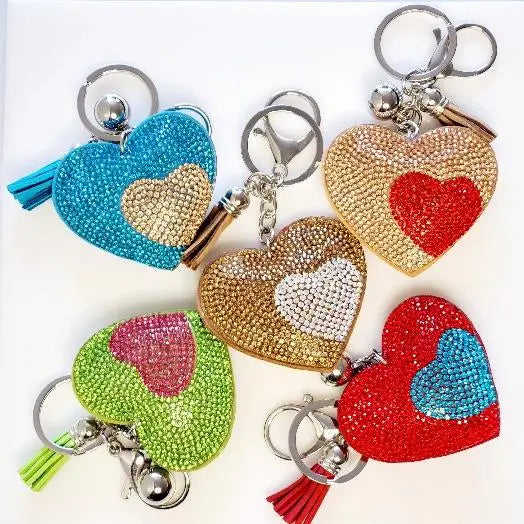 Heart Rhinestone Key Chain - Pretty Fab Things