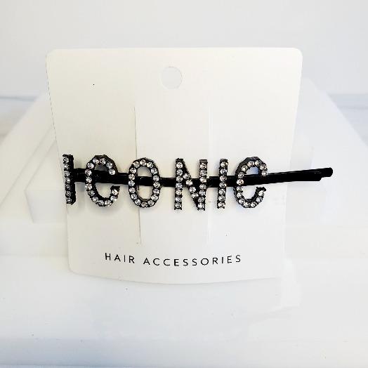 I'm Extra Black Word Iconic Rhinestone Hair Clips - Pretty Fab Things