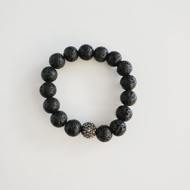 Black Beauty Druzy 3 Piece Pave Bracelet Set | Pretty Fab Things