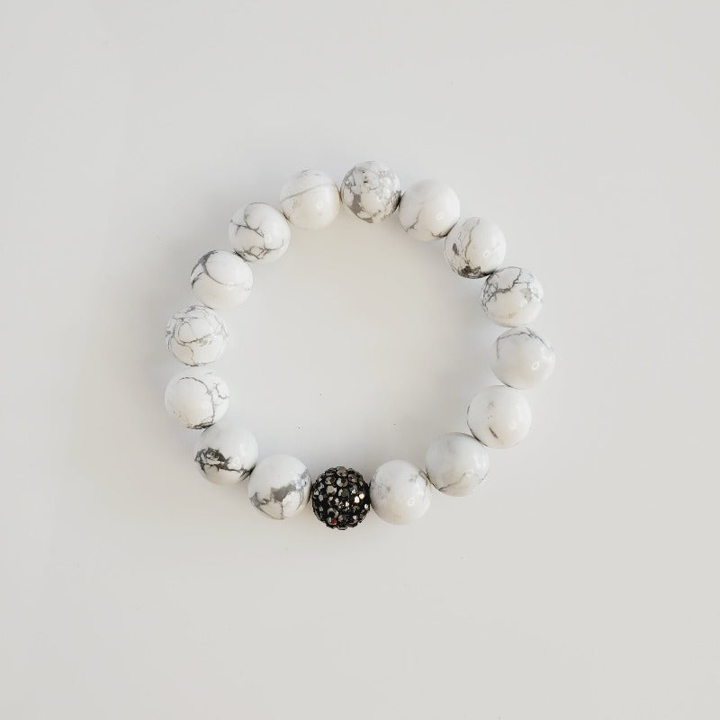 Winter White Druzy 3 Piece Crystal Pave Bracelet Set | Pretty Fab Things