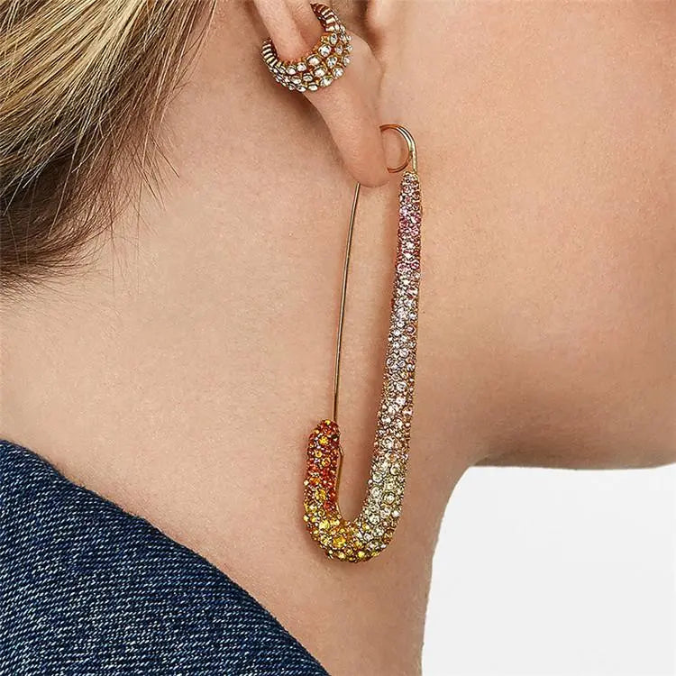 Micro Pave Rainbow Pin Earrings - Pretty Fab Things