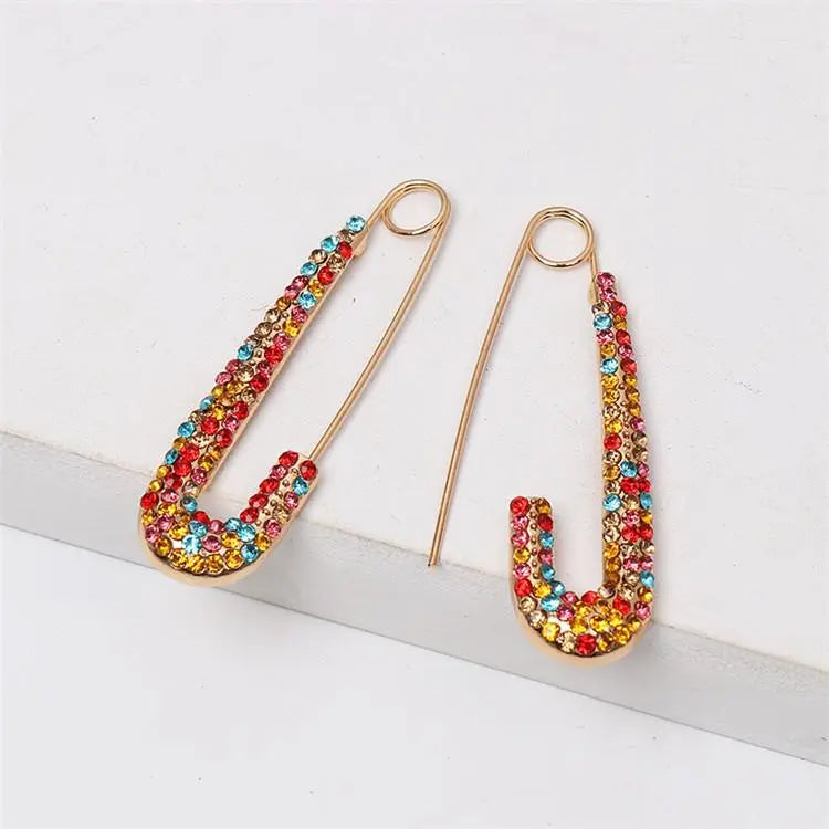 Micro Pave Rainbow Pin Earrings - Pretty Fab Things