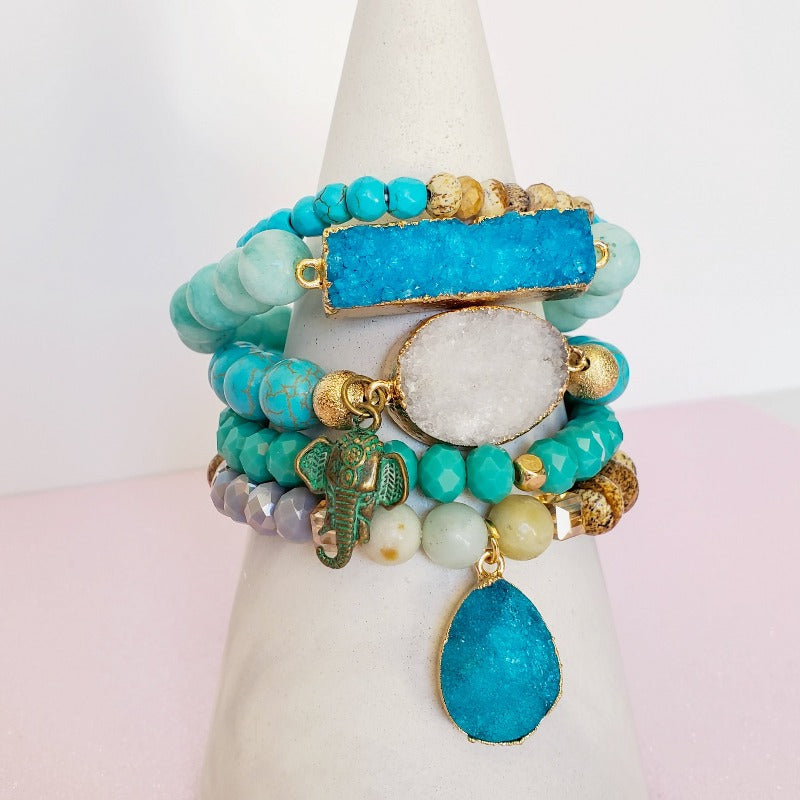 Peace and Love Five Piece Bracelet Set | Pretty Fab Things