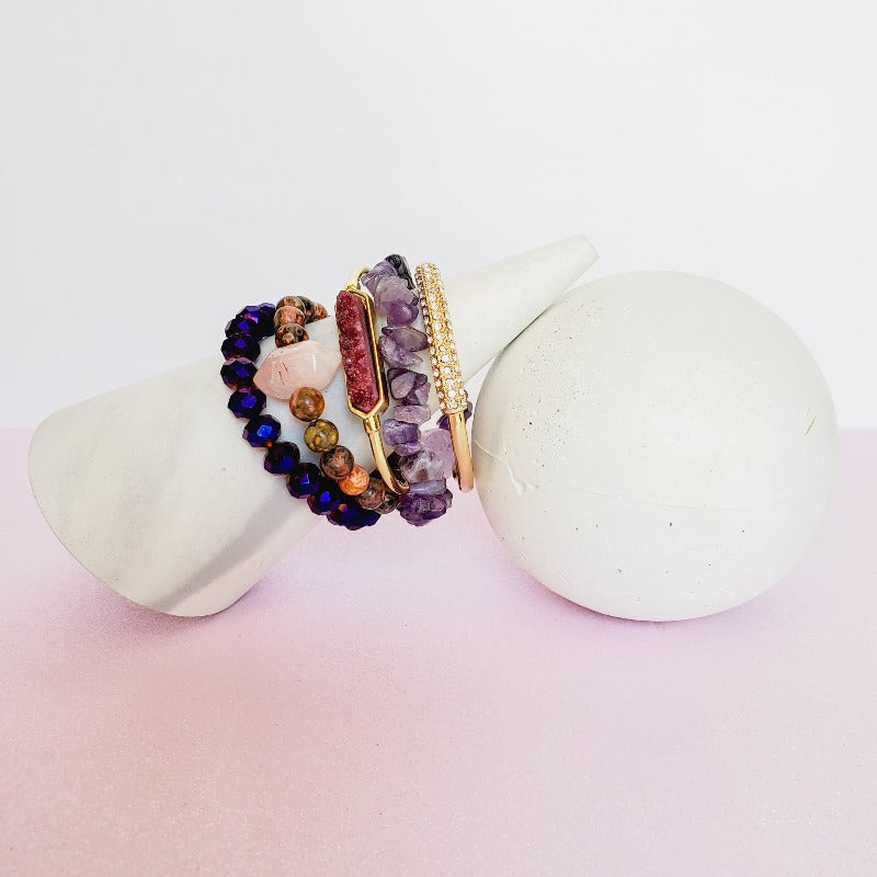 Royalty Purple Five Piece Bracelet Set | Pretty Fab Things