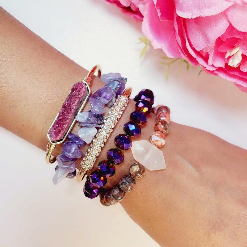 Royalty Purple Five Piece Bracelet Set | Pretty Fab Things