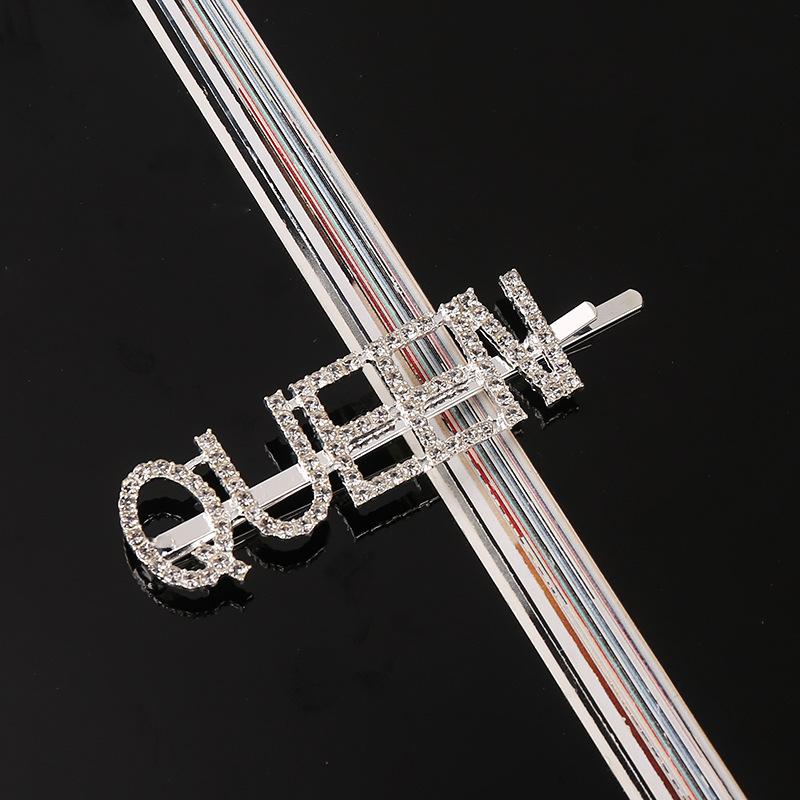 I'm Extra Silver Rhinestone Word Queen Hair Clips |  Pretty Fab Things