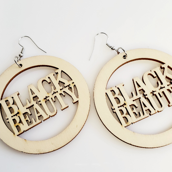 Black Beauty Wood Hoop Earrings | Pretty Fab Things