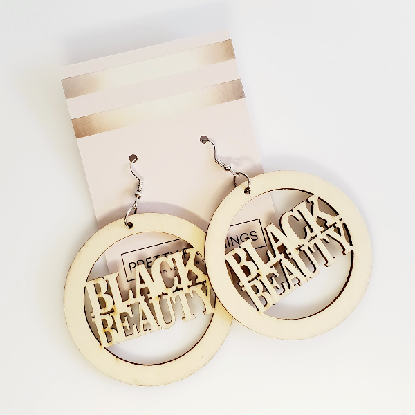 Black Beauty Wood Hoop Earrings | Pretty Fab Things