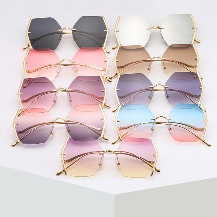 FAB Rimless Over-sized Sunglasses - Pretty Fab Things